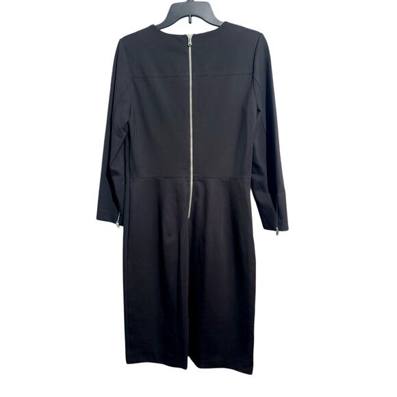 J. Crew Structured Knit Zip Career Sheath Dress Black - Picture 2 of 5